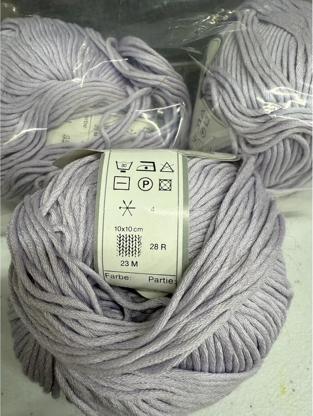 Gedifra Pimavera Yarn 100% Cotton Shade 701 Purple 3 Skein Lot